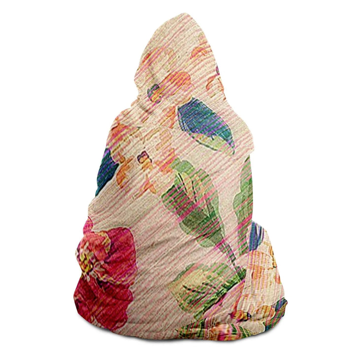 Flower Painting Hooded Blanket