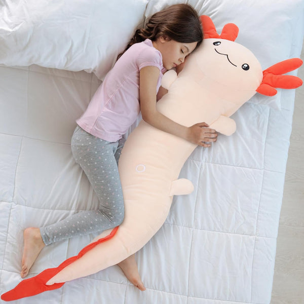 Giant Axolotl Plush Stuffed Animal,Big Axolotl Plush Pillow Toy,4Ft Stuffed Axol